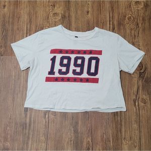 H&M 1990 Graphic Cropped Top - Women's Small